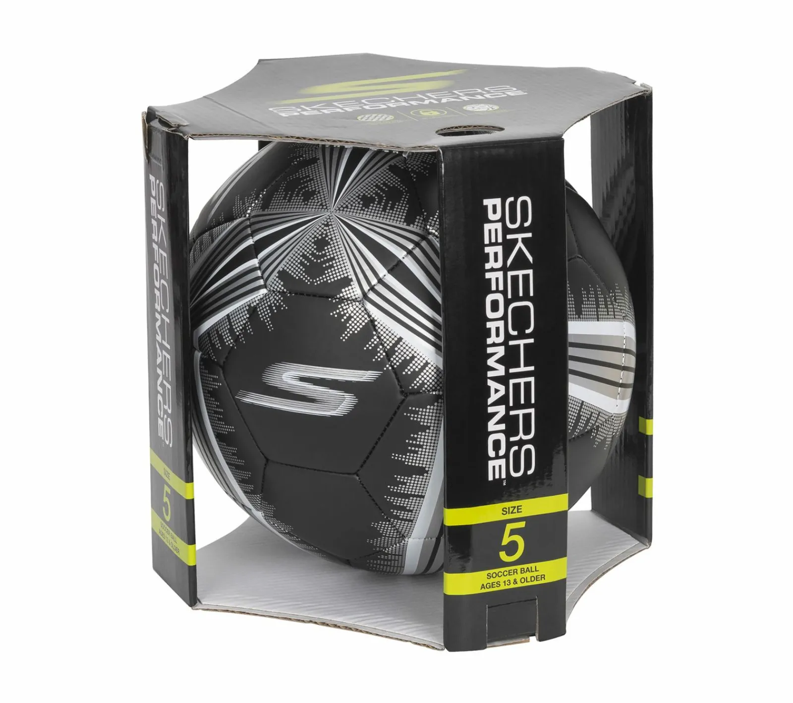 Acessórios|Acessórios-SKECHERS Hex Metallic Mini Stripe Size 5 Soccer Ball PRETO