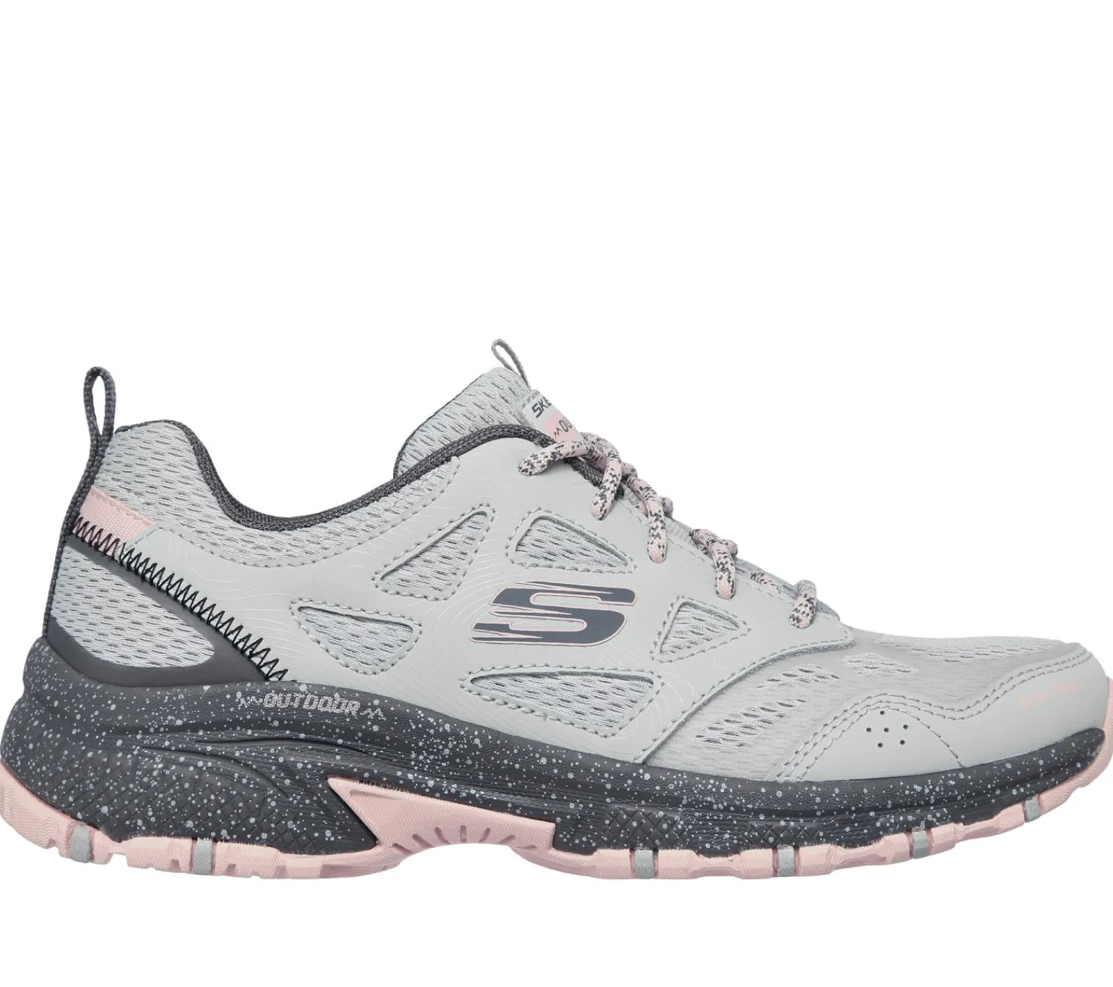 Com Atacadores|Sapatilhas-SKECHERS Hillcrest - Pure Escapade CINZENTO / ROSA