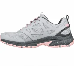 Com Atacadores|Sapatilhas-SKECHERS Hillcrest - Pure Escapade CINZENTO / ROSA
