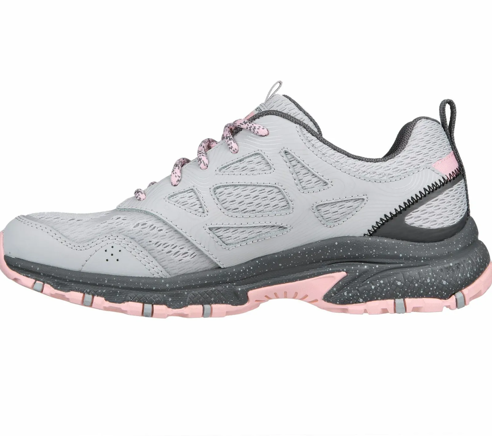 Com Atacadores|Sapatilhas-SKECHERS Hillcrest - Pure Escapade CINZENTO / ROSA