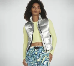 Partes De Cima|Partes De Cima-SKECHERS Hypershine Vest PRATEADO
