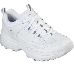 Com Atacadores|Sapatilhas-SKECHERS Iconic BRANCO / PRATEADO