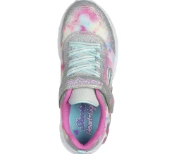 Luzes|Sapatilhas-SKECHERS Infinite Heart Lights - Color Lovin PRATEADO / MULTICOR
