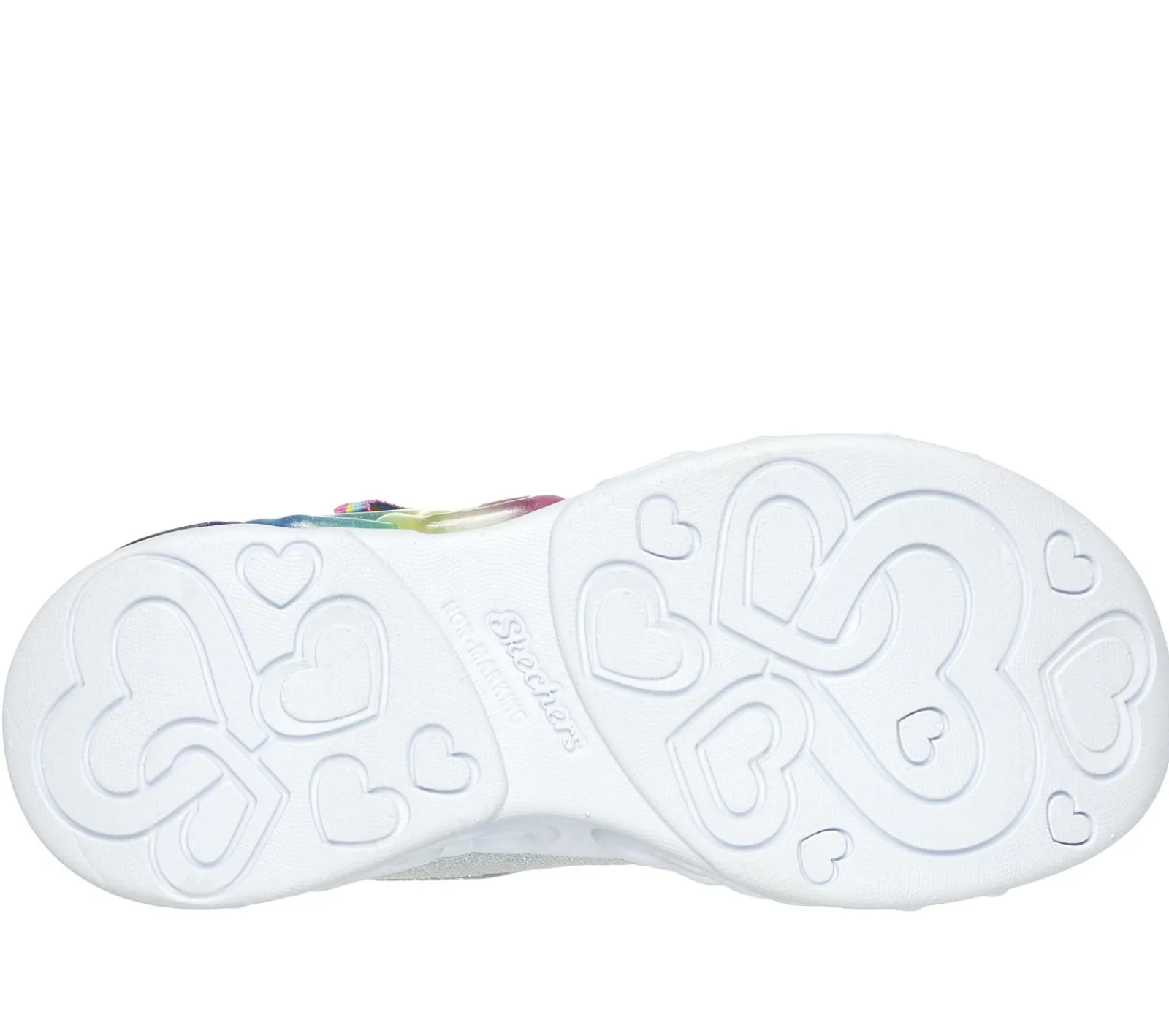Calçado Sem Atacadores|Luzes-SKECHERS Infinite Heart Lights - Love Prism PRATEADO / MULTICOR