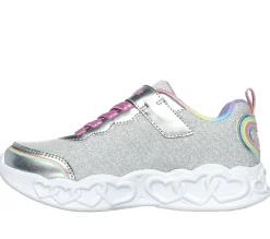 Calçado Sem Atacadores|Luzes-SKECHERS Infinite Heart Lights - Love Prism PRATEADO / MULTICOR