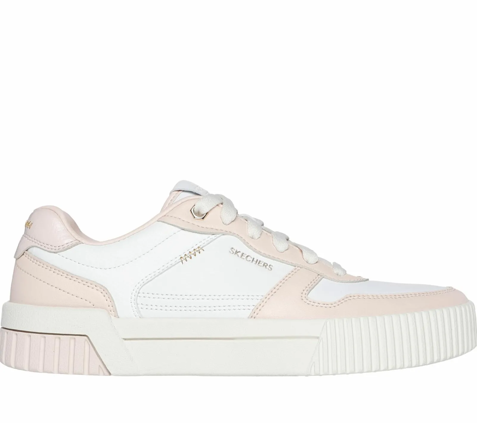 Com Atacadores|Sapatilhas Casuais-SKECHERS Jade - Best In Class BRANCO / ROSA