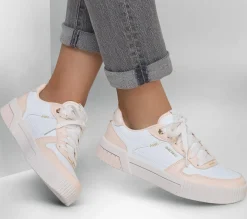 Com Atacadores|Sapatilhas Casuais-SKECHERS Jade - Best In Class BRANCO / ROSA