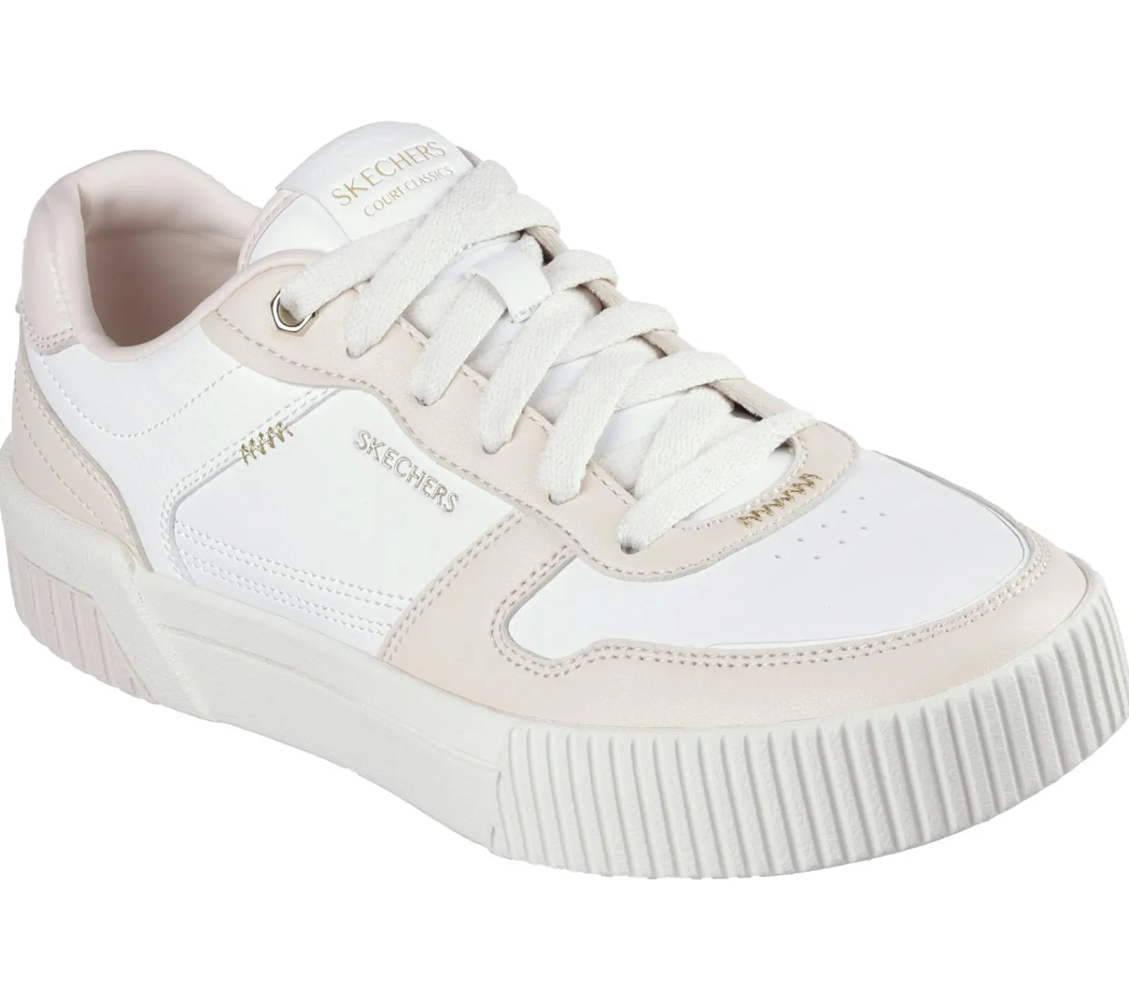 Com Atacadores|Sapatilhas Casuais-SKECHERS Jade - Best In Class BRANCO / ROSA