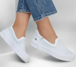 Calçado Sem Atacadores-SKECHERS Jade - Shining Stones BRANCO