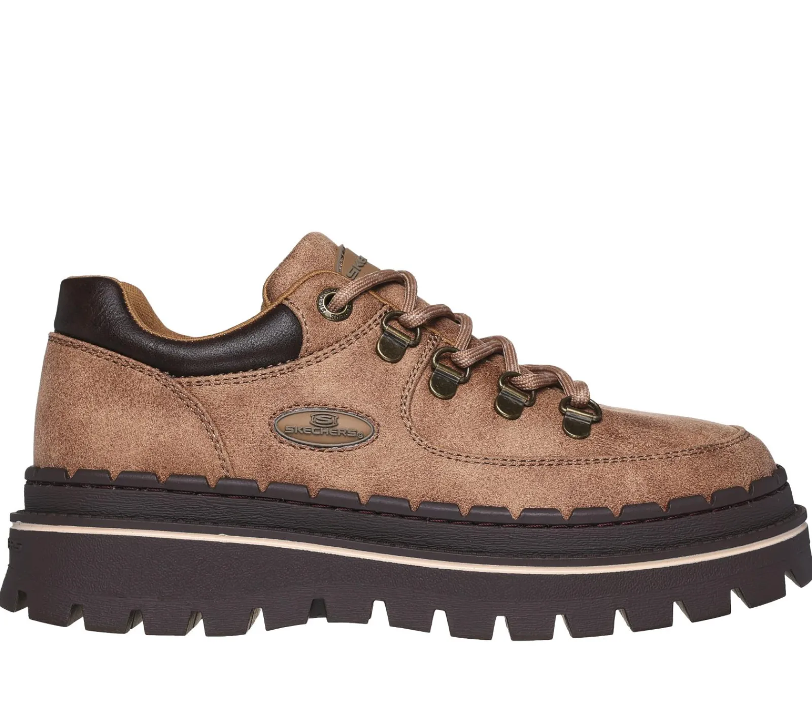 Com Atacadores|Sapatilhas Casuais-SKECHERS Jammers - Say Goodbye CASTANHO
