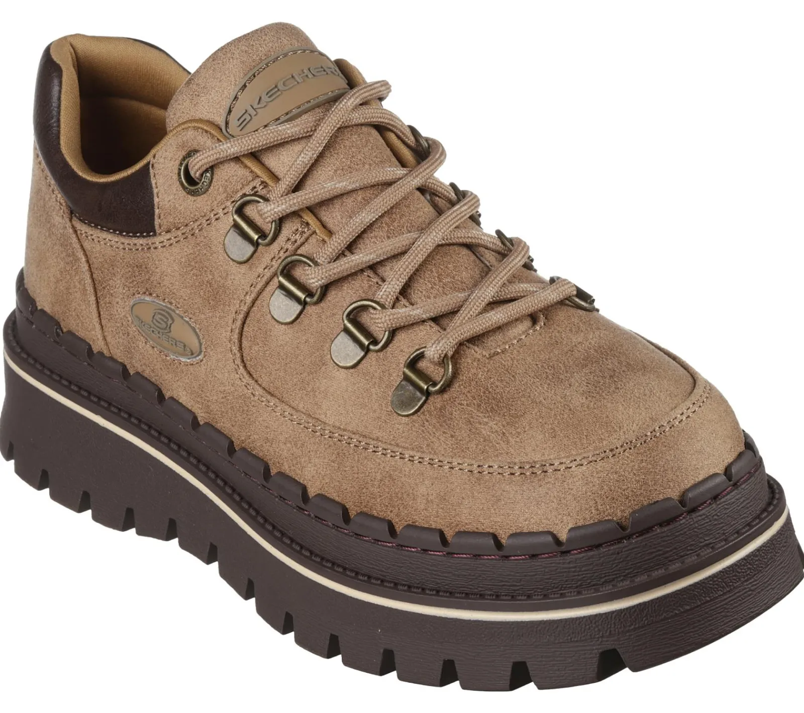 Com Atacadores|Sapatilhas Casuais-SKECHERS Jammers - Say Goodbye CASTANHO