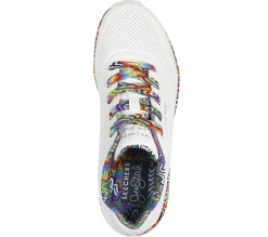 Sapatilhas Casuais-SKECHERS Jen Stark: Uno - Mini Drip BRANCO / MULTICOR