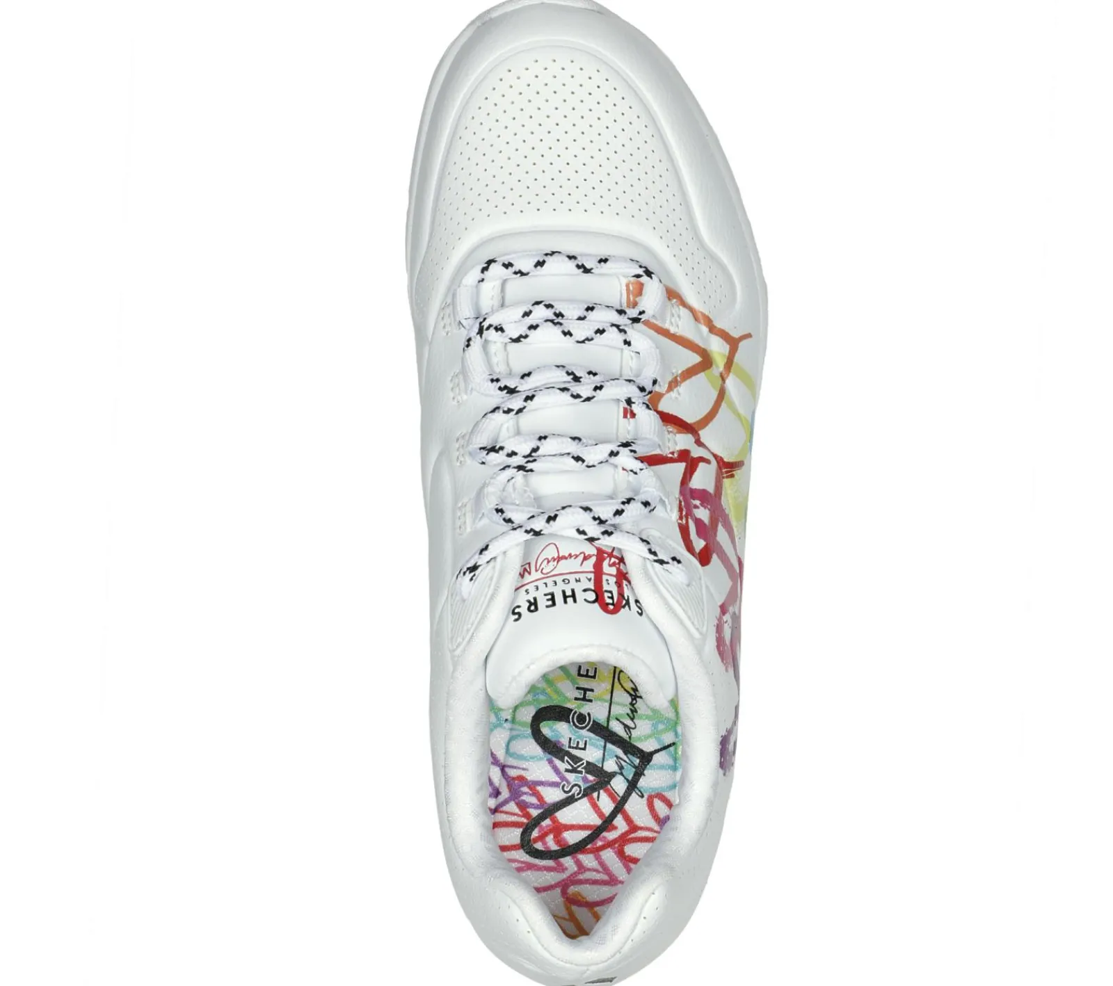 Com Atacadores|Sapatilhas Casuais-SKECHERS JGoldcrown: Uno 2 - Floating Love BRANCO