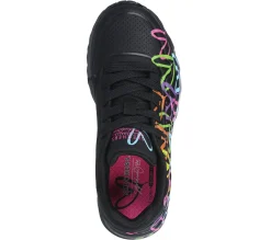 Sapatilhas-SKECHERS JGoldcrown: Uno Lite - Spread The Love PRETO / MULTICOR