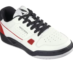 Sapatos Com Atacadores|Sapatilhas Casuais-SKECHERS Koopa Court - Tiebreak BRANCO / PRETO / VERMELHO