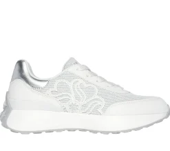 Com Atacadores|Sapatilhas Casuais-SKECHERS Lingo - Glam Central BRANCO