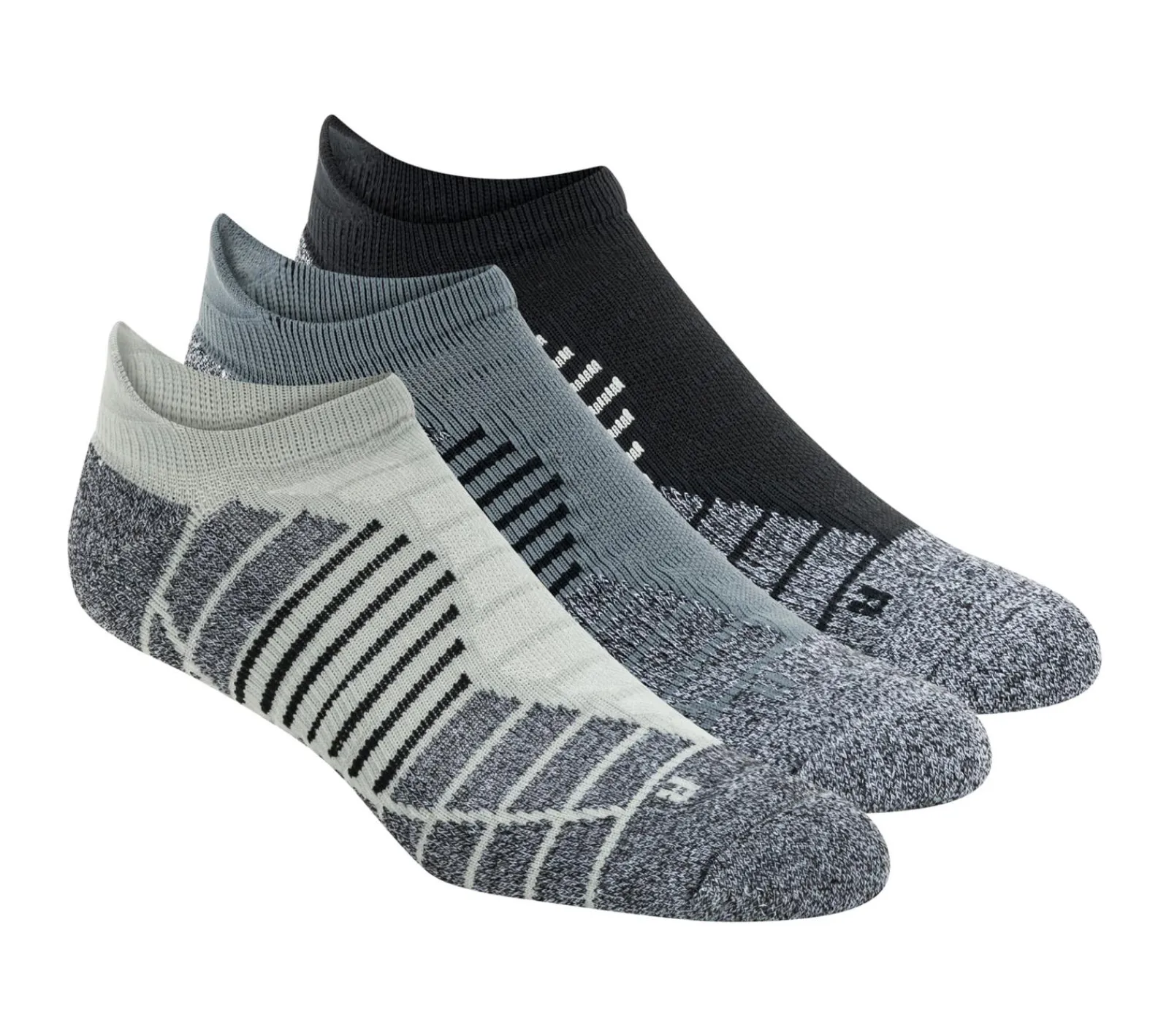 Meias|Acessórios-SKECHERS Low Cut PolyNylon Performance Socks - 3 Pack CINZENTO