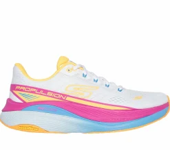 Com Atacadores|Sapatilhas-SKECHERS Max Cushioning Propulsion BRANCO / LARANJA