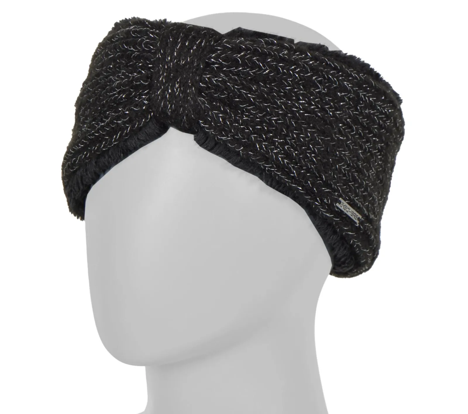 Acessórios Para A Cabeça|Chapéus E Gorros-SKECHERS Metallic Yarn Winter Headwrap PRETO