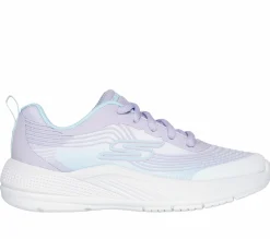 Com Atacadores|Sapatilhas-SKECHERS Microspec Advance BRANCO / LAVANDA / MENTA