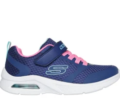 Calçado Sem Atacadores|Sapatilhas-SKECHERS Microspec Max - Racer Gal NAVY / ROSA