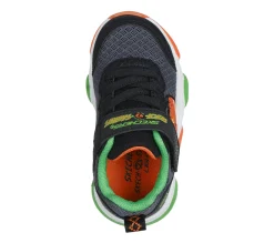 Sapatilhas-SKECHERS Mighty Glow 2.0 - Dino-Bolt PRETO / LARANJA