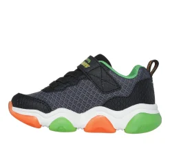 Sapatilhas-SKECHERS Mighty Glow 2.0 - Dino-Bolt PRETO / LARANJA