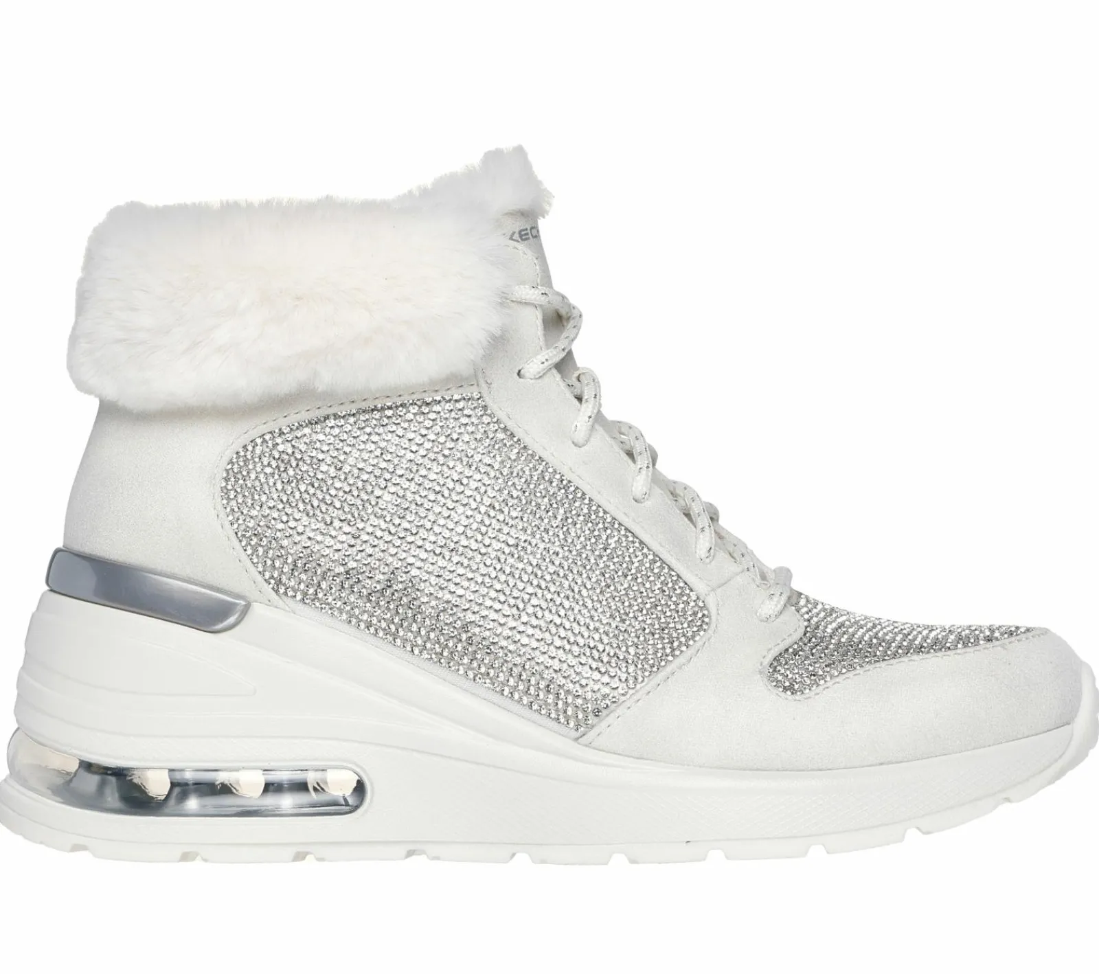 Sapatos De Cunha|Com Atacadores-SKECHERS Million Air - Elevated Luxe Air BRANCO SUJO