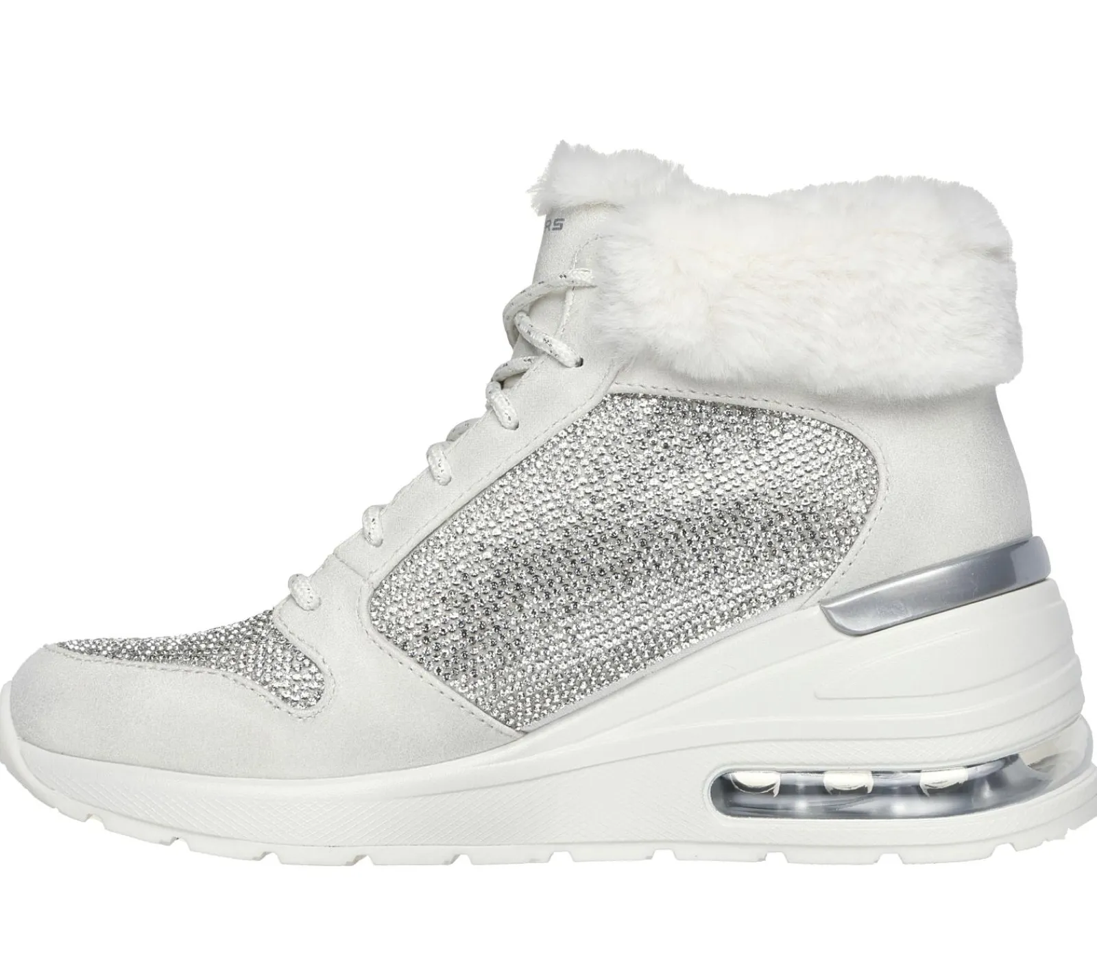 Sapatos De Cunha|Com Atacadores-SKECHERS Million Air - Elevated Luxe Air BRANCO SUJO