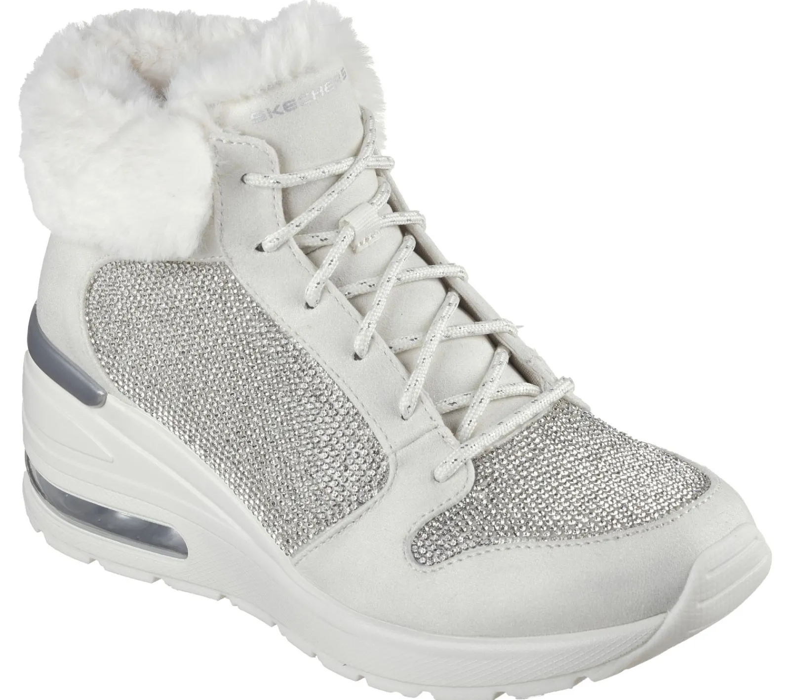 Sapatos De Cunha|Com Atacadores-SKECHERS Million Air - Elevated Luxe Air BRANCO SUJO