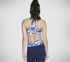 Partes De Cima|Partes De Cima-SKECHERS Misty Floral Zip-Front Bra AZUL / LAVANDA