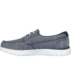 Calçado Sem Atacadores|Sapatilhas Casuais-SKECHERS On-the-GO Flex - Ashore NAVY