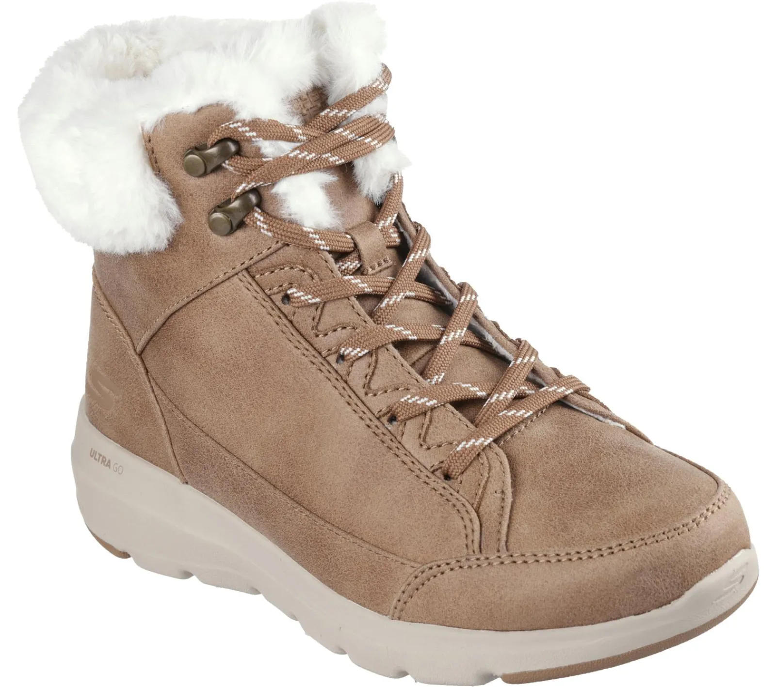 Botas|Com Atacadores-SKECHERS On-the-GO Glacial Ultra - Cozyly CASTANHO CLARO