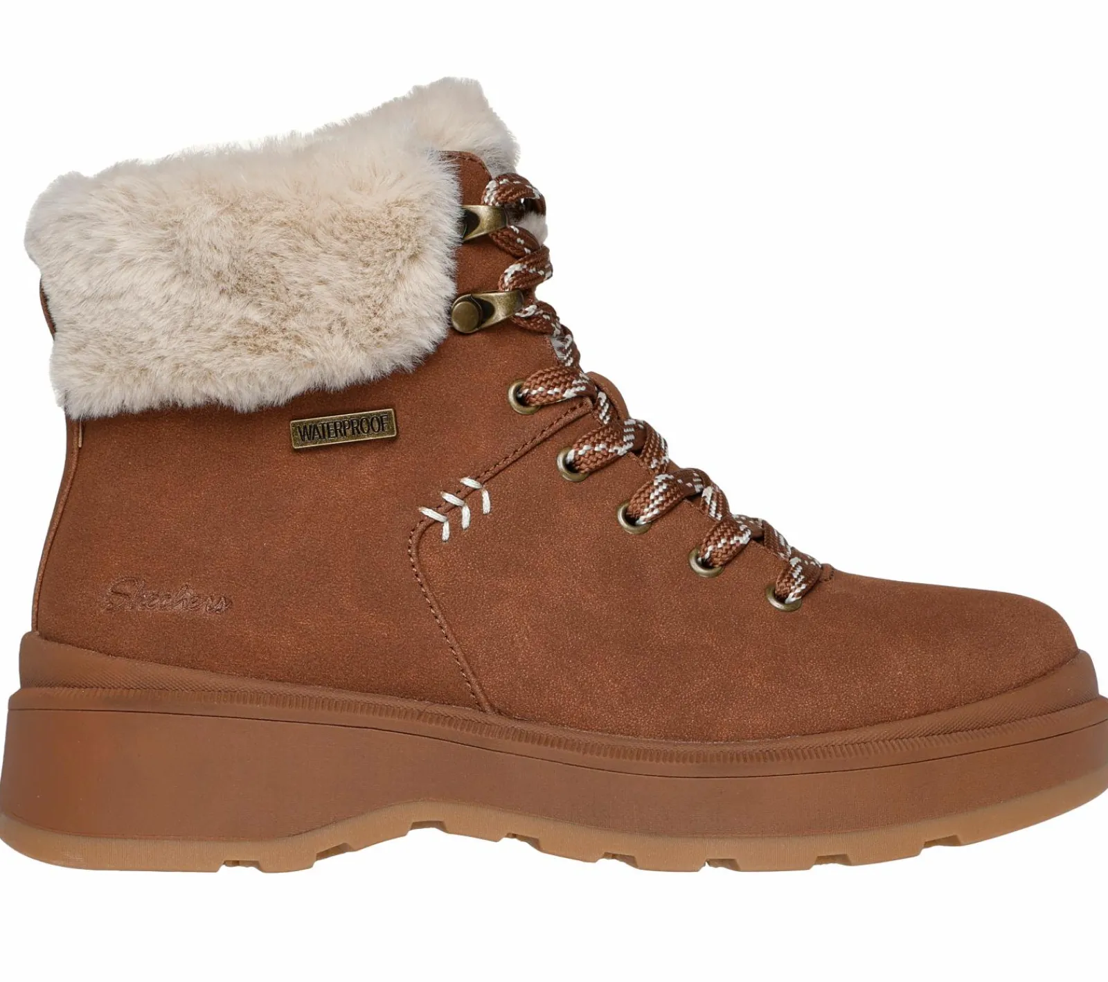 Com Atacadores|Botas-SKECHERS Park City CASTANHO CLARO