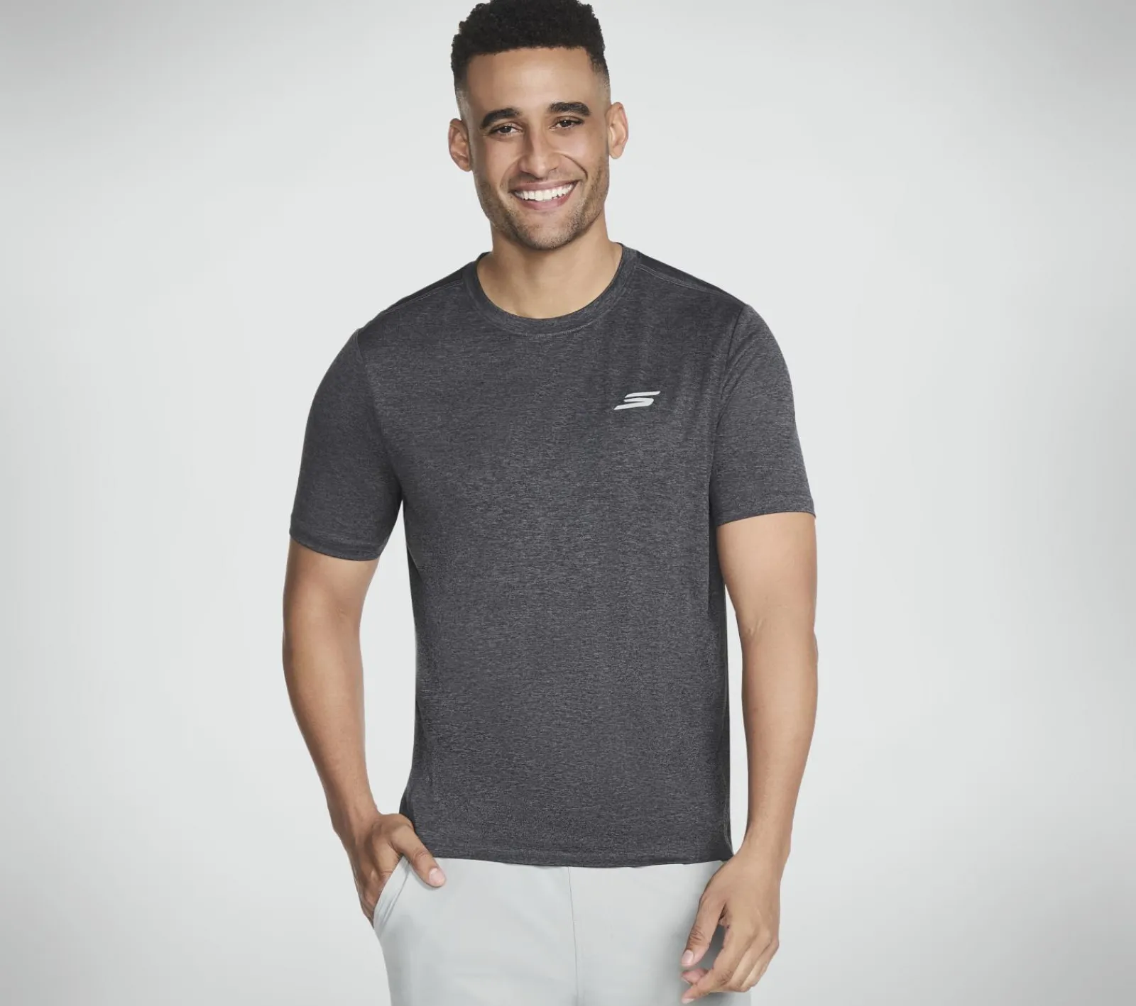 Partes De Cima|Partes De Cima-SKECHERS Performance Charge Tee PRETO / CARVÃO