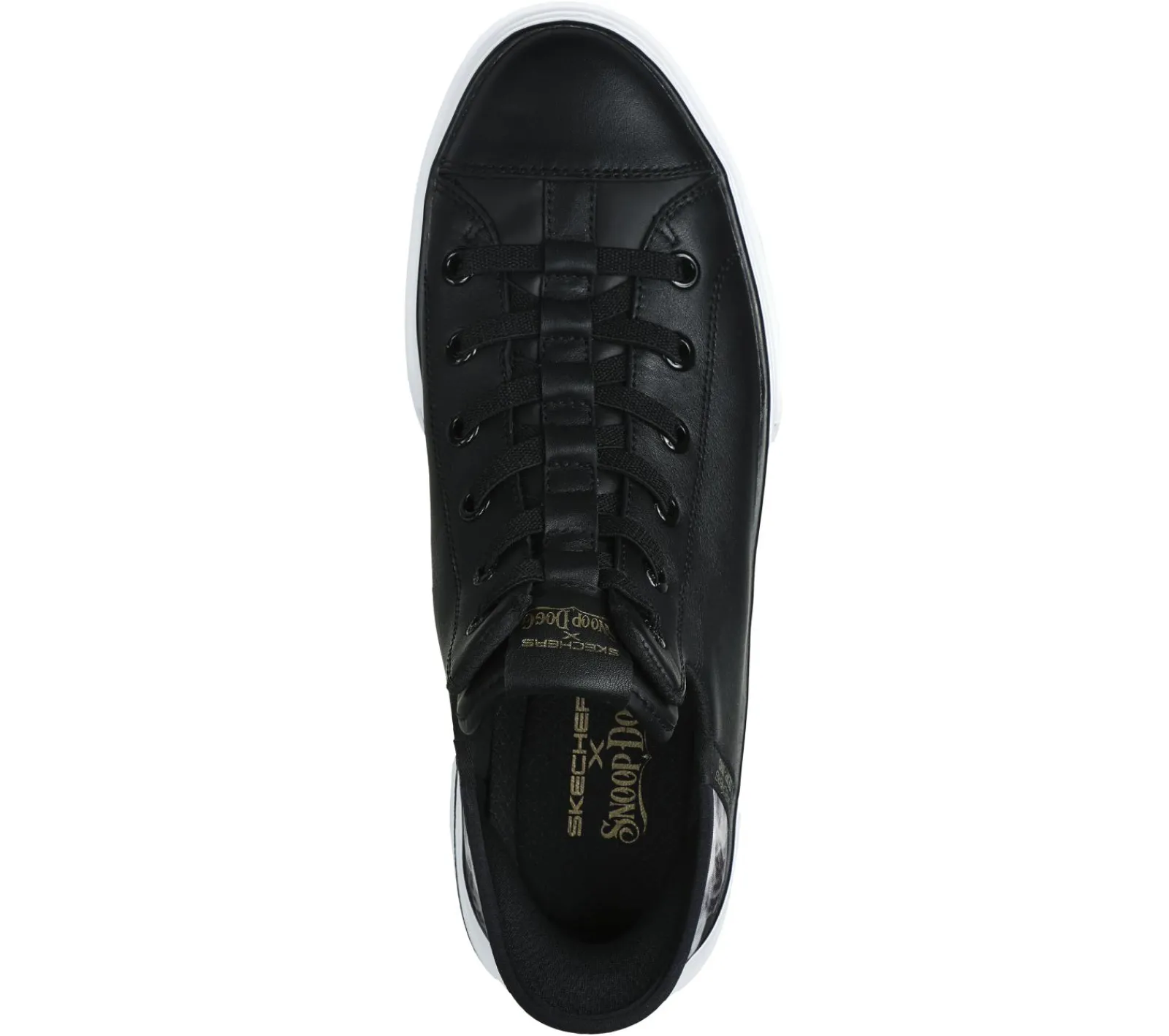Calçado Sem Atacadores|Sapatilhas Casuais-SKECHERS Premium Leather Slip-ins: Snoop One - OG PRETO / BRANCO