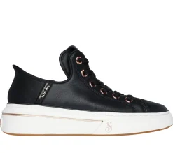 Hands Free Slip-Ins|Sapatilhas Casuais-SKECHERS Premium Leather Slip-ins Snoop One - OG PRETO