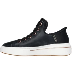 Hands Free Slip-Ins|Sapatilhas Casuais-SKECHERS Premium Leather Slip-ins Snoop One - OG PRETO