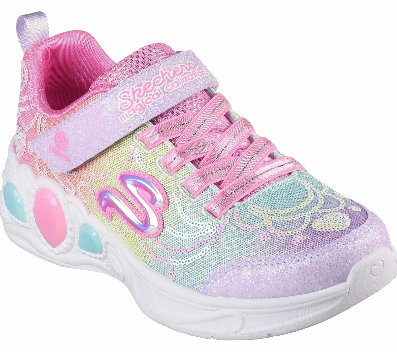 Calçado Sem Atacadores|Luzes-SKECHERS Princess Wishes MULTICOR