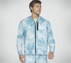 Partes De Cima|Partes De Cima-SKECHERS Razor Printed Full Zip Jacket PRETO / LIMA