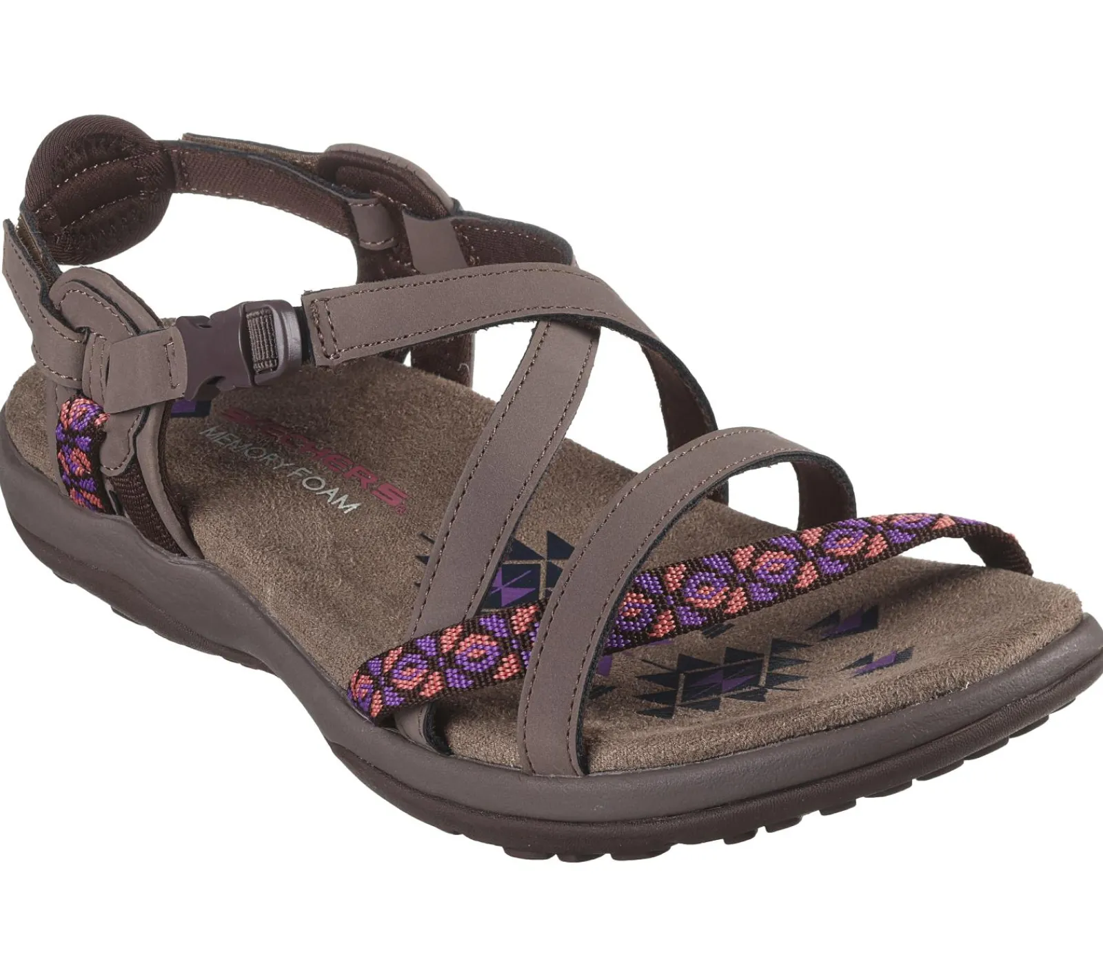 Sandálias-SKECHERS Reggae Slim - Vacay CHOCOLATE