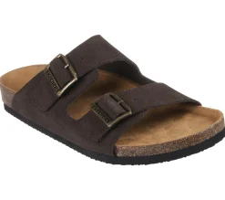 Sandálias-SKECHERS Relaxed Fit: Aidan - Leelan CHOCOLATE