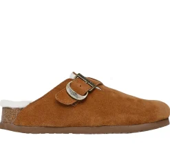 Calçado Sem Atacadores|Slippers-SKECHERS Relaxed Fit: Arch Fit Granola - Restful Nights CASTANHO CLARO