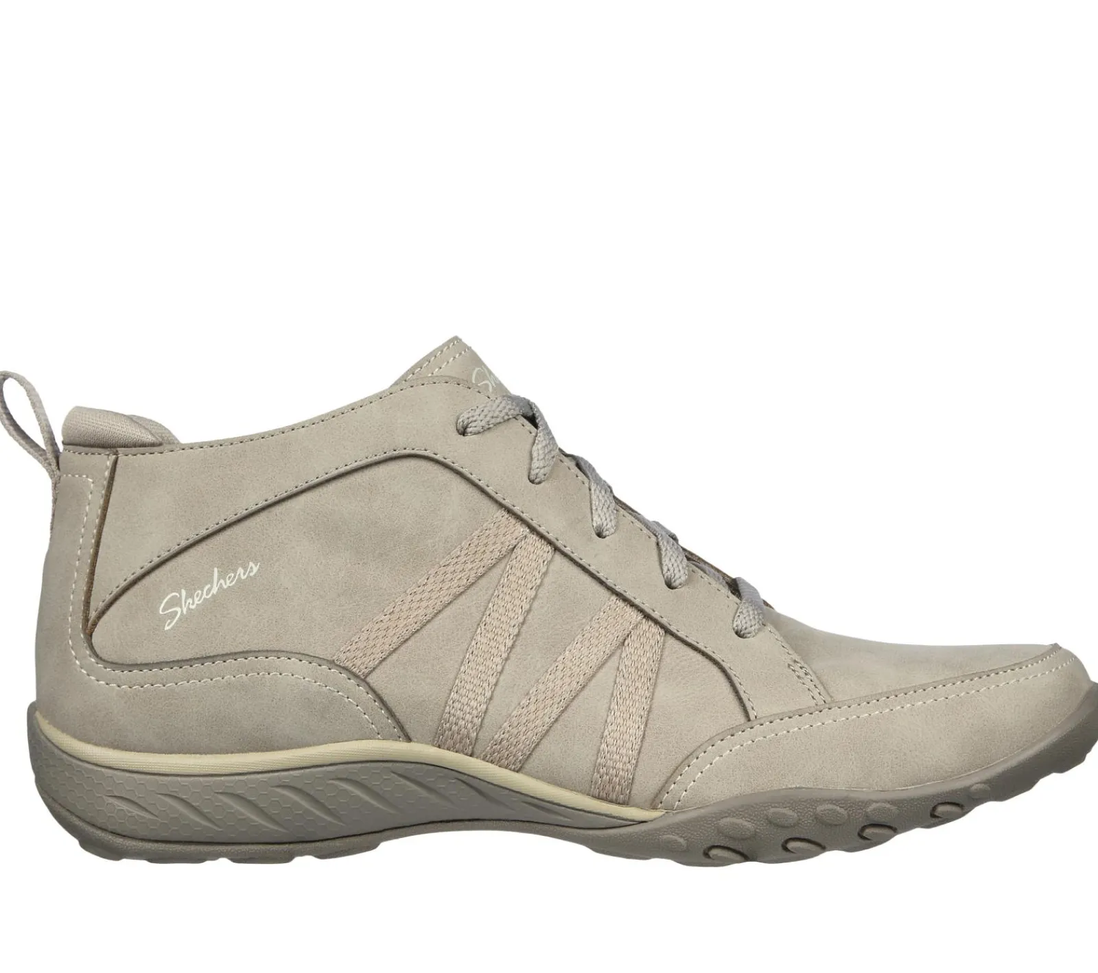 Com Atacadores|Botas-SKECHERS Relaxed Fit: Breathe-Easy - Friendly Ties TAUPE