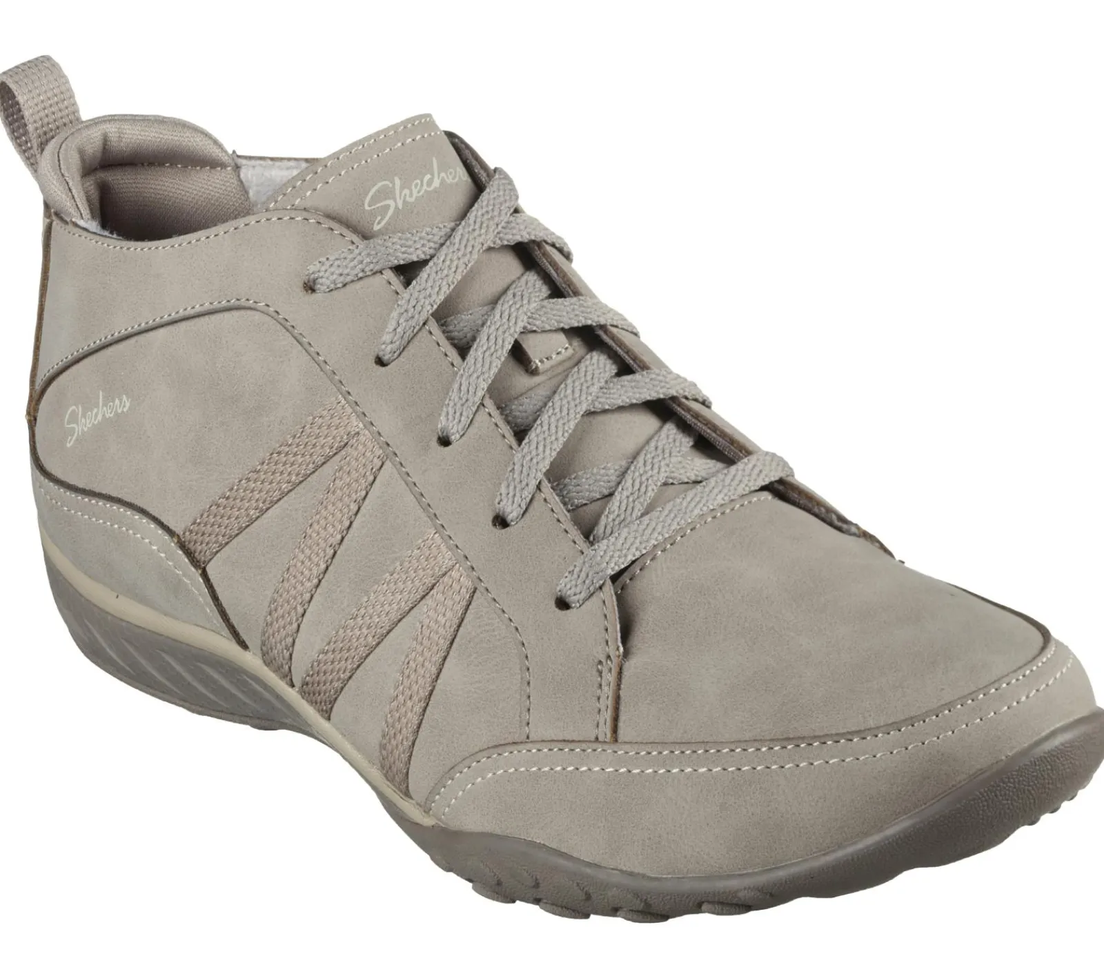 Com Atacadores|Botas-SKECHERS Relaxed Fit: Breathe-Easy - Friendly Ties TAUPE