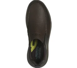 Sapatilhas Casuais|Calçado Sem Atacadores-SKECHERS Relaxed Fit: Calabrio - Bazley CASTANHO ESCURO