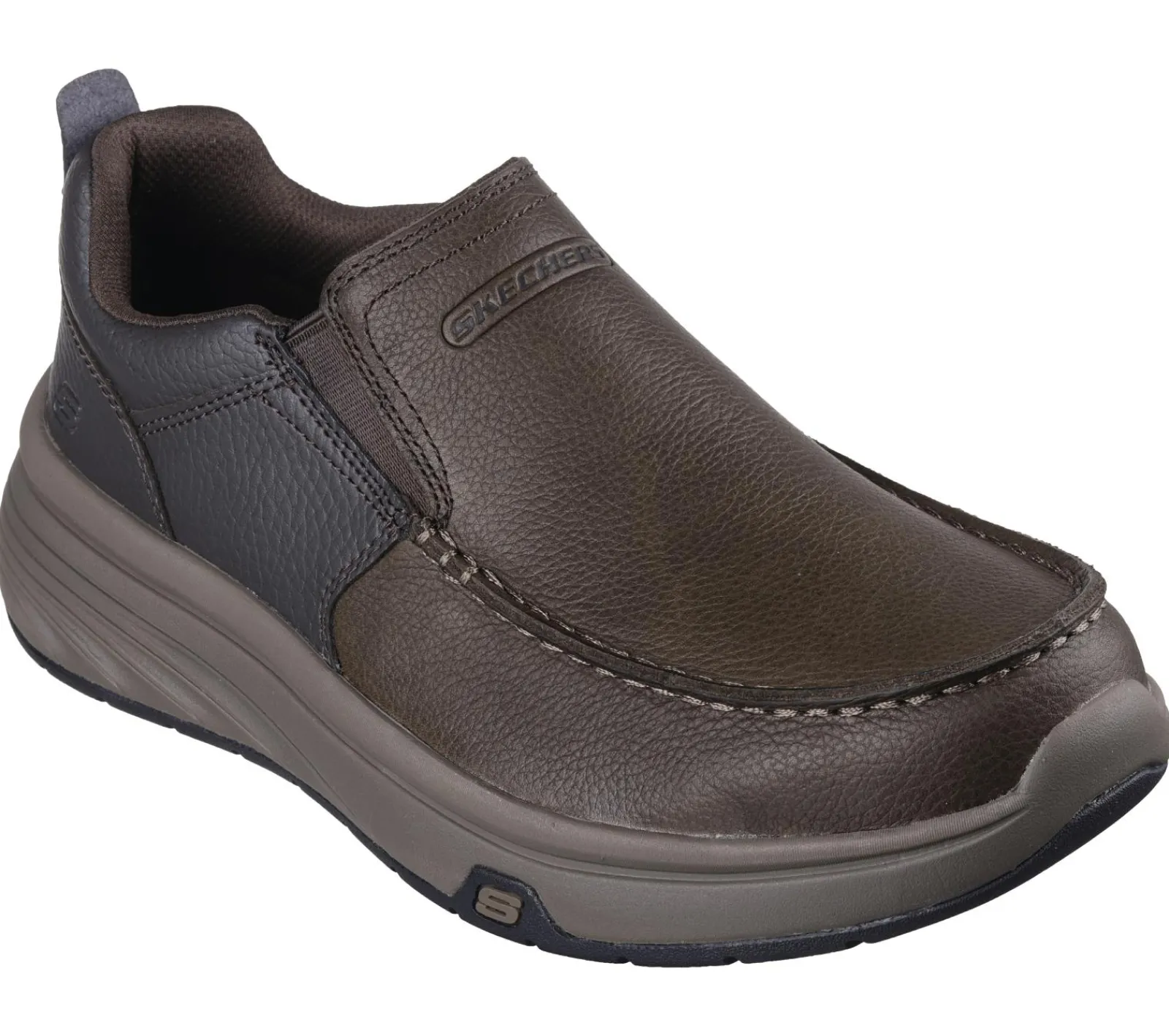 Sapatilhas Casuais|Calçado Sem Atacadores-SKECHERS Relaxed Fit: Calabrio - Bazley CASTANHO ESCURO
