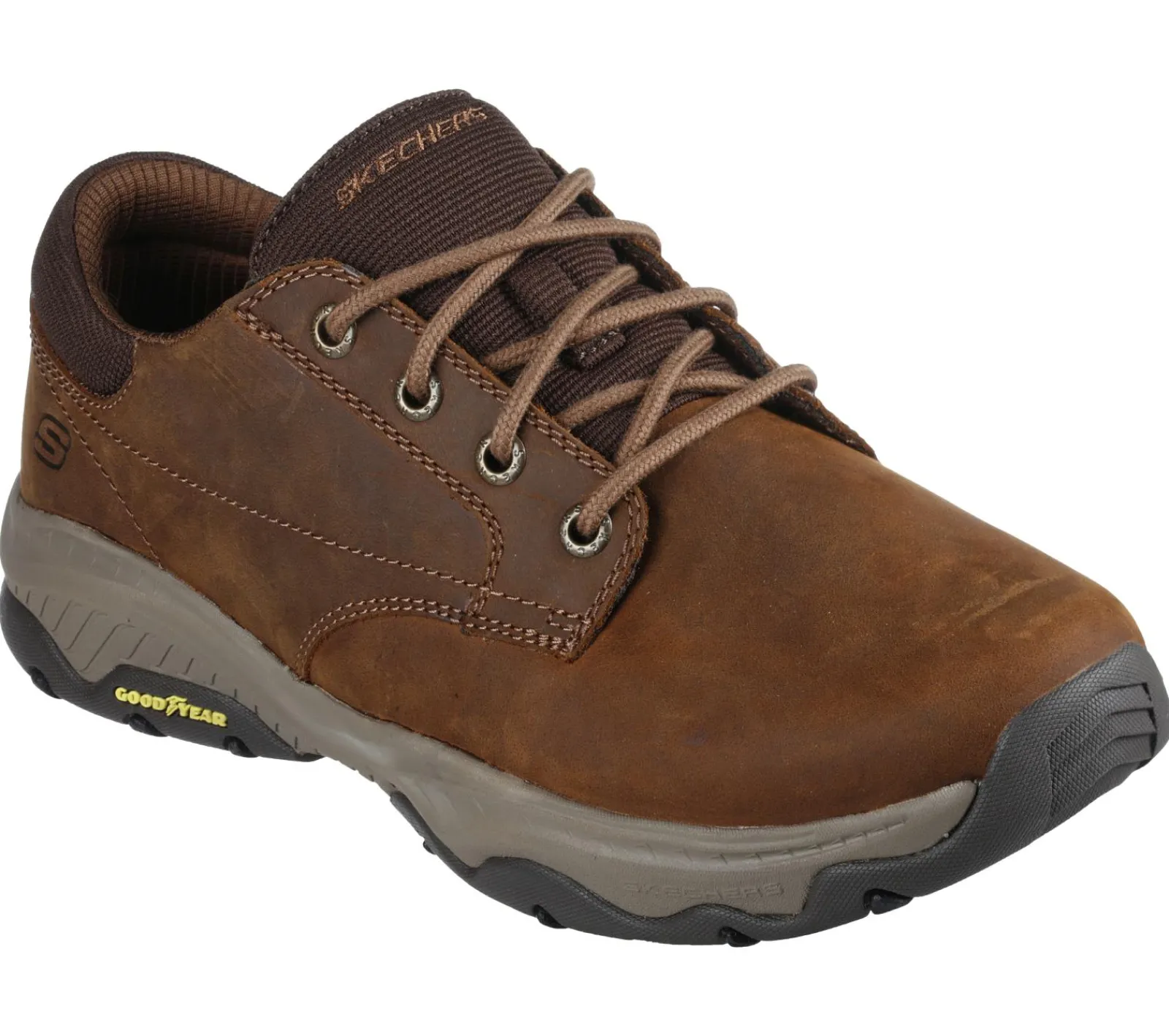 Sapatos Com Atacadores|Sapatilhas Casuais-SKECHERS Relaxed Fit: Craster - Fenzo CASTANHO