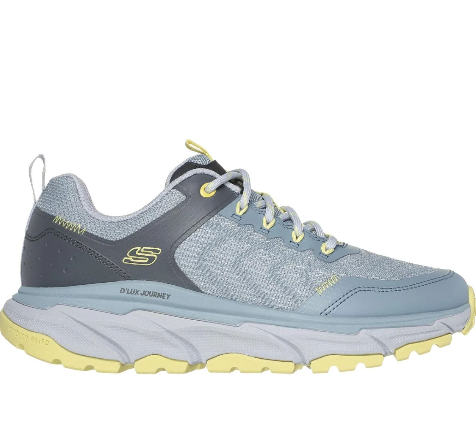 Com Atacadores|Sapatilhas Casuais-SKECHERS Relaxed Fit: D'Lux Journey - Marigold AZUL / AMARELO