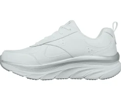 Com Atacadores|Sapatilhas-SKECHERS Relaxed Fit: D'Lux Walker - Timeless Path BRANCO / PRATEADO